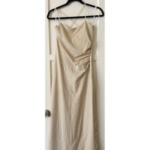 Vintage Handmade Gold Spaghetti Strap Dress